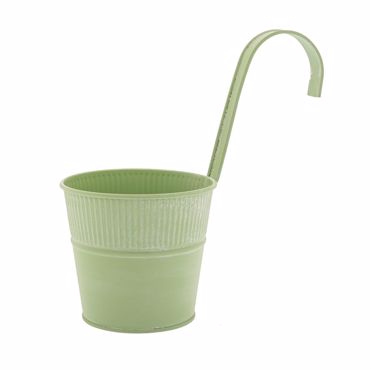 Iliadis Πράσινο Μεταλλικό Κρεμαστό Κουβαδάκι Φ12x11/21cm 85620