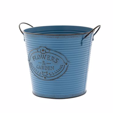 Iliadis Αντικέ Μπλε Μεταλλικό Κουβαδάκι Φ14x16cm 85629