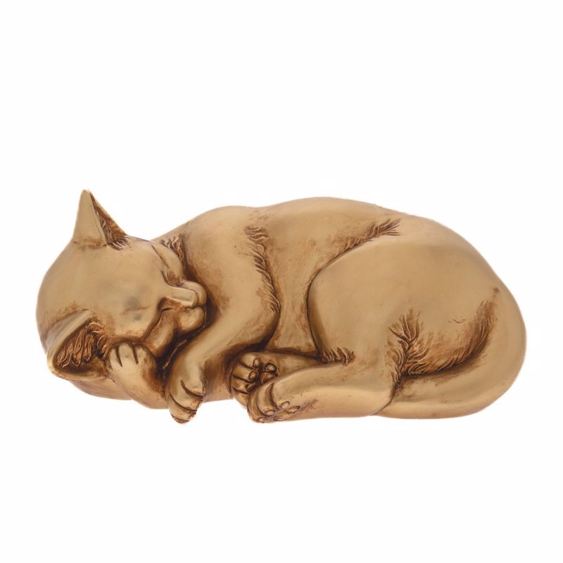 Iliadis Γάτα που Ξαπλώνει Resin Χρυσή 26x18x11cm 85759