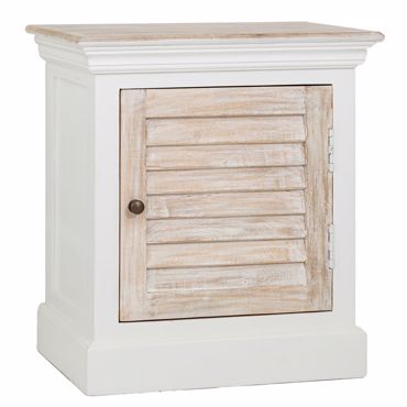 Iliadis Κομοδίνο Ξύλινο Παλαιωμένο Λευκό 56x40x61cm 87871