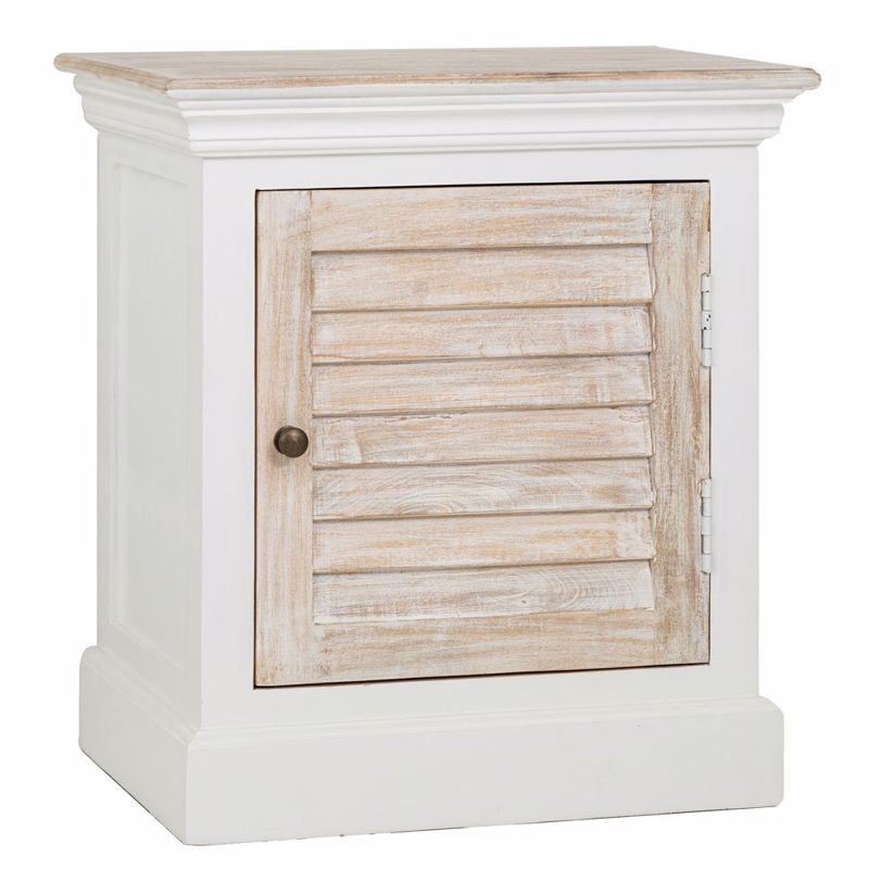 Έπιπλα Κρεβατοκάμαρας Agiovlasitishome - ΣΗΜΑΝΤΙΚΟ: Σε περίπτωση διαφοράς τιμής από το κατάστημα ισχύει παντα και μόνο η τιμή του καταστήματος Iliadis Κομοδίνο Ξύλινο Παλαιωμένο Λευκό 56x40x61cm 878