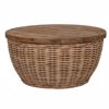 Iliadis Trapezaki Strongulo Rattan Ggri me Xulini Kafe Epifaneia F65x34cm 87891