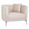Iliadis Poluthrona Beloudini Krem me Asimi Metallika Podia 105x91x75cm 88045