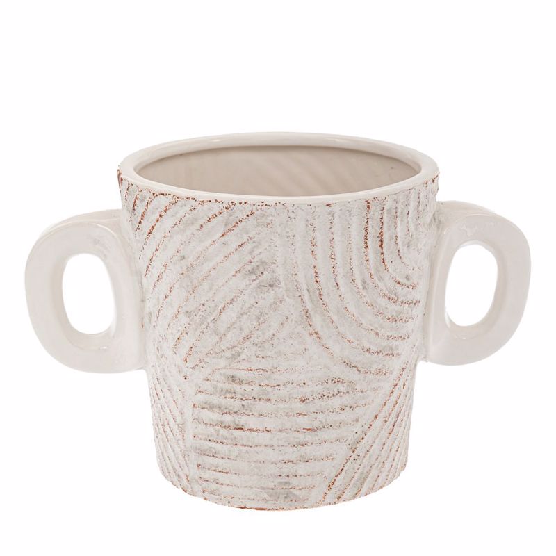 Iliadis - ΣΗΜΑΝΤΙΚΟ: Σε περίπτωση διαφοράς τιμής από το κατάστημα ισχύει παντα και μόνο η τιμή του καταστήματος Iliadis Βάζο Κεραμικό Λευκό 26x15x16cm 88084