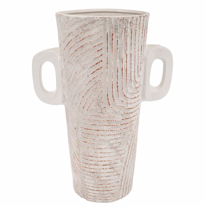 Iliadis Βάζο Κεραμικό Λευκό 32x19x44cm 88085