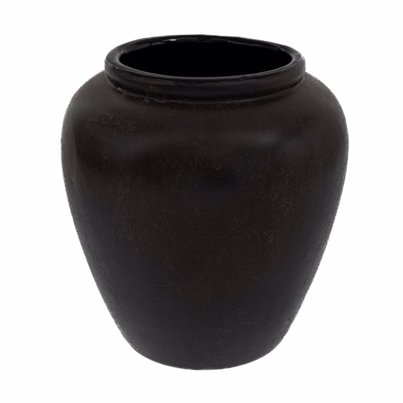 Iliadis Βάζο Κεραμικό Μαύρο Φ22x24cm 88087