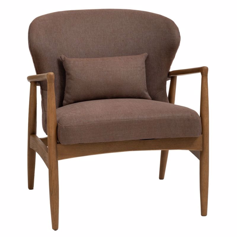 Μικροέπιπλα agiovlasitishome - ΣΗΜΑΝΤΙΚΟ: Σε περίπτωση διαφοράς τιμής από το κατάστημα ισχύει παντα και μόνο η τιμή του καταστήματος Iliadis Πολυθρόνα από Ξύλο Βελανιδιάς με Καφέ Ύφασμα κα