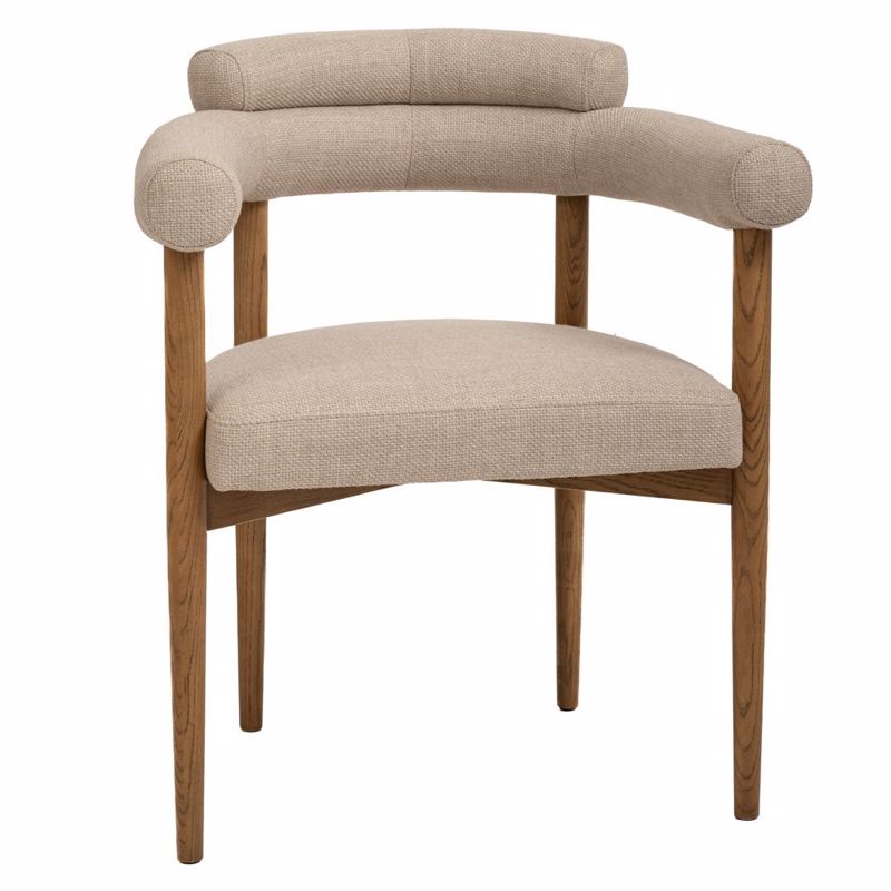 Μικροέπιπλα agiovlasitishome - ΣΗΜΑΝΤΙΚΟ: Σε περίπτωση διαφοράς τιμής από το κατάστημα ισχύει παντα και μόνο η τιμή του καταστήματος Iliadis Πολυθρόνα από Ξύλο Βελανιδιάς με Μπεζ Ύφασμα κα