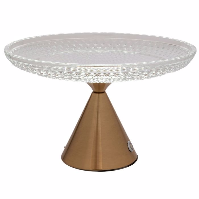 Iliadis Piatela Gyalini se Xrusi Metalliki Basi me Lampa USB F30x20cm 88503