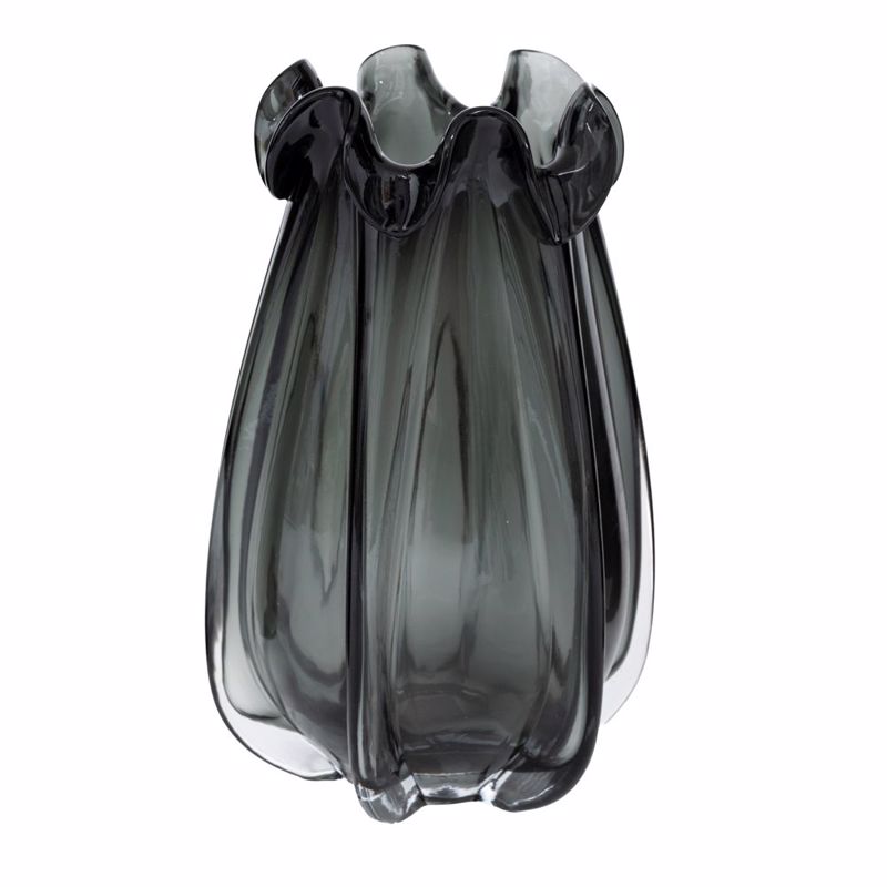 Iliadis Βάζο Γυάλινο Μαύρο Φ18x28cm 88772