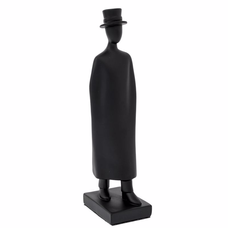 Διακοσμητικά Επιτραπέζια agiovlasitishome - ΣΗΜΑΝΤΙΚΟ: Σε περίπτωση διαφοράς τιμής από το κατάστημα ισχύει παντα και μόνο η τιμή του καταστήματος Iliadis Φιγούρα Άνδρα με Καπέλο Resin Μαύρη 12x40cm 887