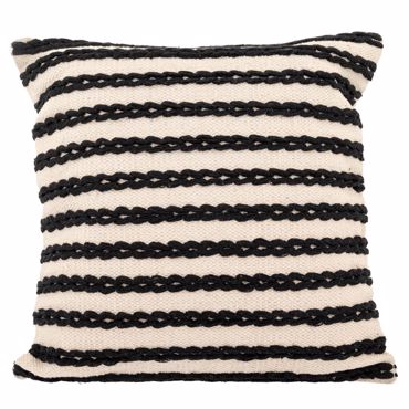 Iliadis Μαξιλάρι Υφασμάτινο Ριγέ Ασπρόμαυρο 50x50cm 88912