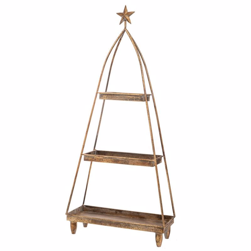 Iliadis - ΣΗΜΑΝΤΙΚΟ: Σε περίπτωση διαφοράς τιμής από το κατάστημα ισχύει παντα και μόνο η τιμή του καταστήματος Iliadis Δίσκος Τριώροφος Μεταλλικός Χρυσός 39x15x86cm 8