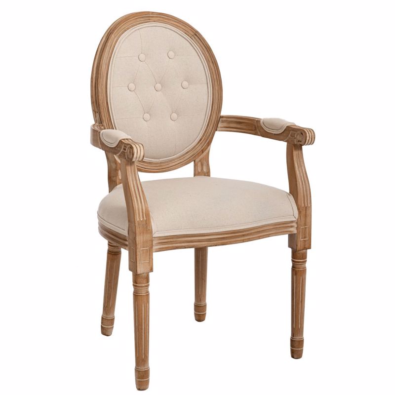 Μικροέπιπλα agiovlasitishome - ΣΗΜΑΝΤΙΚΟ: Σε περίπτωση διαφοράς τιμής από το κατάστημα ισχύει παντα και μόνο η τιμή του καταστήματος Iliadis Καρέκλα με Μπράτσα Ξύλινη με Γκρι Ύφασμα 55x46x