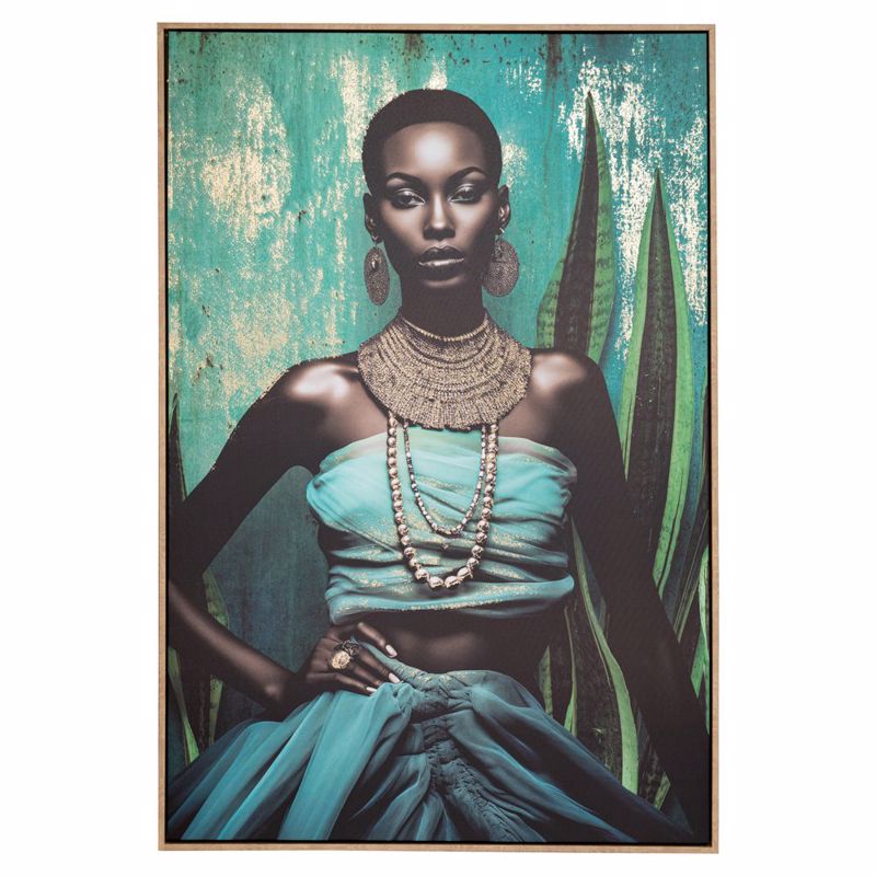 Iliadis Χρυσοτυπία BLACK WOMAN με Κορνίζα σε Τυπωμένο Κ