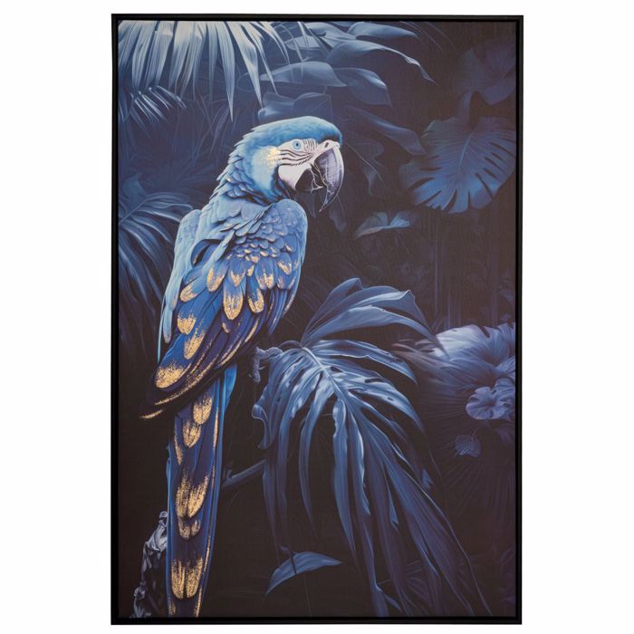 Iliadis Xrusotupia BLUE PARROT me Mavri Korniza se Tupomeno Kamba 83x123cm 89158