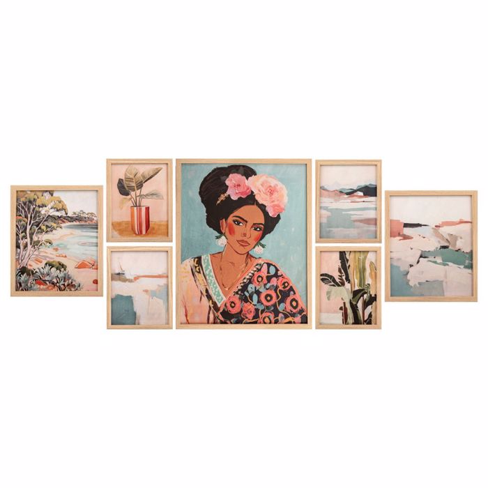 Iliadis Set ton 7 Tupomenoi Pinakes me Diafora Themata 40x50cm 89178