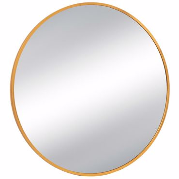 Iliadis Καθρέπτης Τοίχου Στρογγυλός Μεταλλικός Χρυσός Φ80x3cm 89203