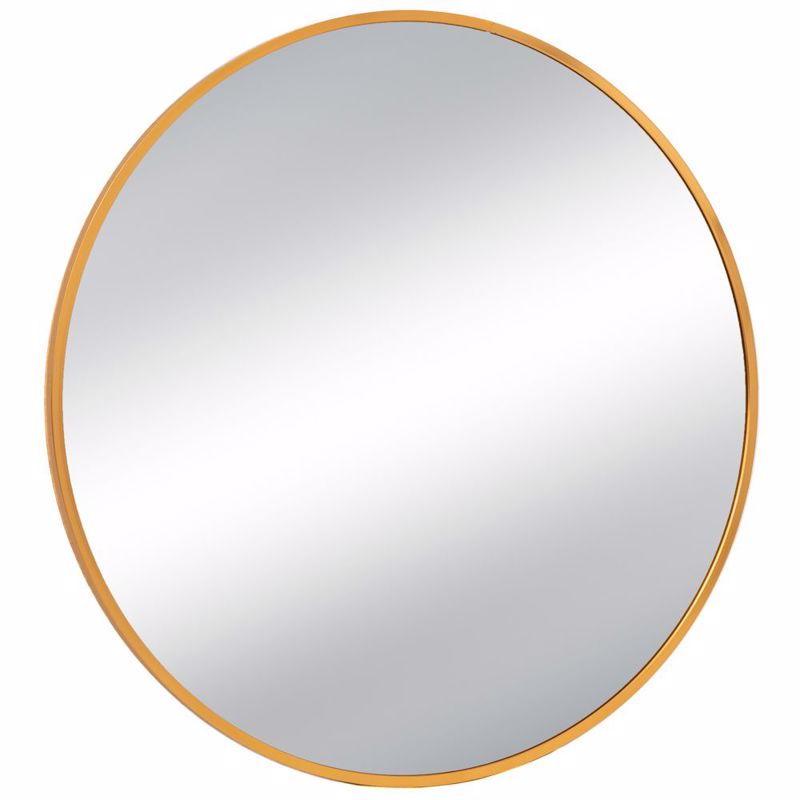 Iliadis Καθρέπτης Τοίχου Στρογγυλός Μεταλλικός Χρυσός Φ
