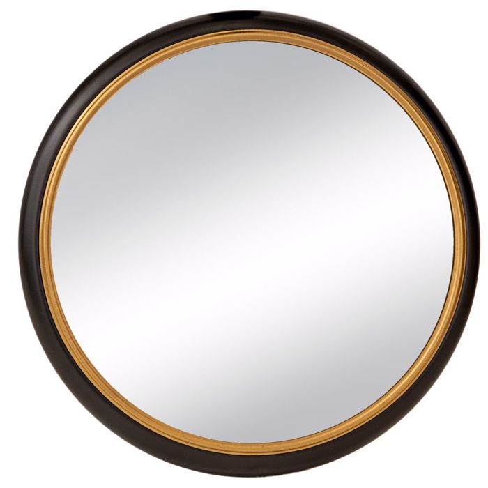 Iliadis Kathreptis Toixou Strongulos Metallikos Mavros F62x8cm 89206