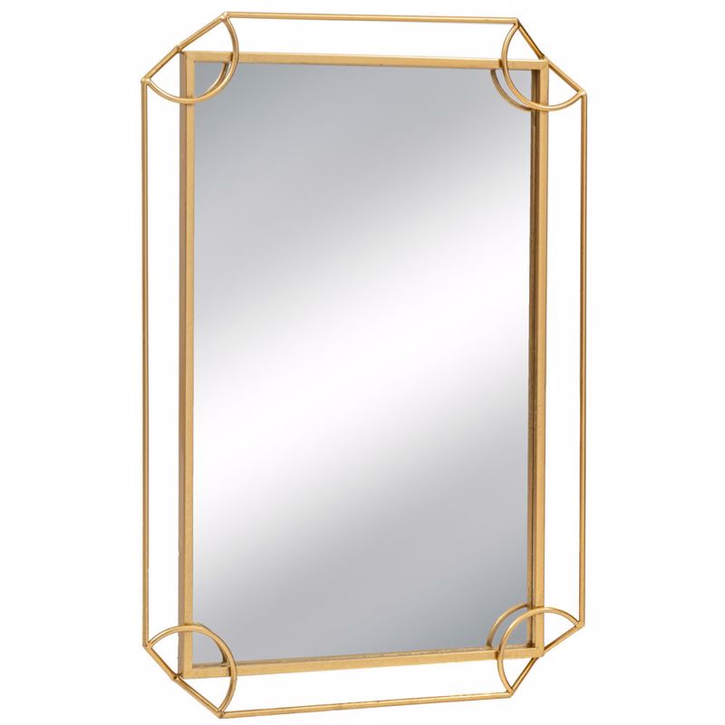 Καθρέπτες agiovlasitishome - ΣΗΜΑΝΤΙΚΟ: Σε περίπτωση διαφοράς τιμής από το κατάστημα ισχύει παντα και μόνο η τιμή του καταστήματος Iliadis Καθρέπτης Τοίχου Ορθογώνιος Μεταλλικός Χρυσός 6