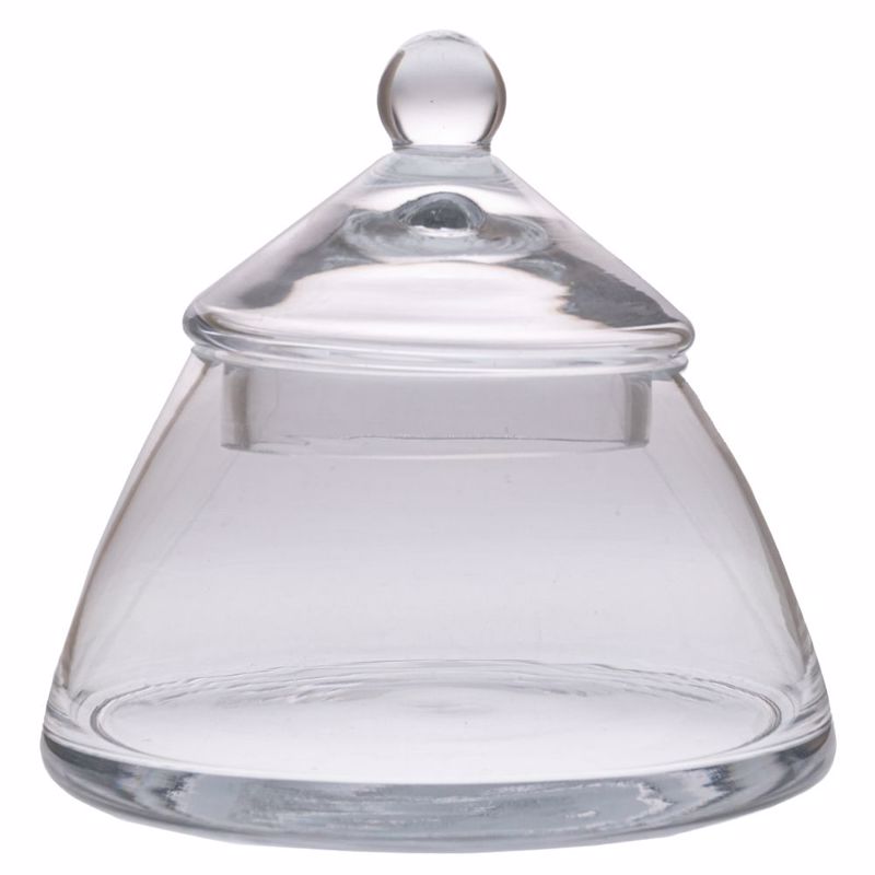 Iliadis Γυάλινο Διάφανο Βάζο με Καπάκι Φ21x20cm 89257