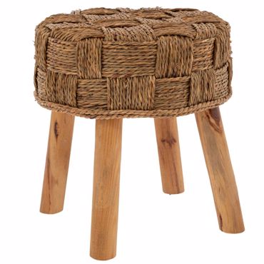 Iliadis Σκαμπό Ξύλινο Καφέ Φ27x29.5cm 89283