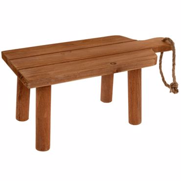 Iliadis Πλατώ Σερβιρίσματος με Πόδια Ξύλινο Καφέ 37.5x16.5x15.5cm 89287