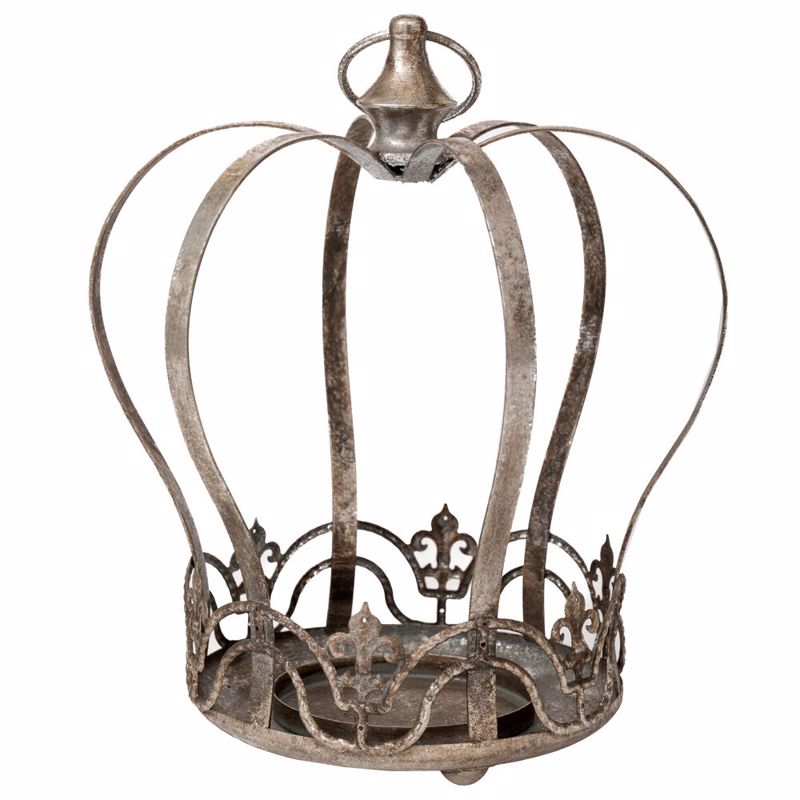 Iliadis Κηροπήγιο Κορώνα Μεταλλικό Ασημί 25x22x29cm 893