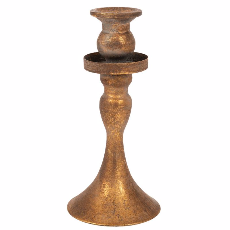 Iliadis - ΣΗΜΑΝΤΙΚΟ: Σε περίπτωση διαφοράς τιμής από το κατάστημα ισχύει παντα και μόνο η τιμή του καταστήματος Iliadis Κηροπήγιο Μεταλλικό Χρυσό Αντικέ 10x10x45cm 893