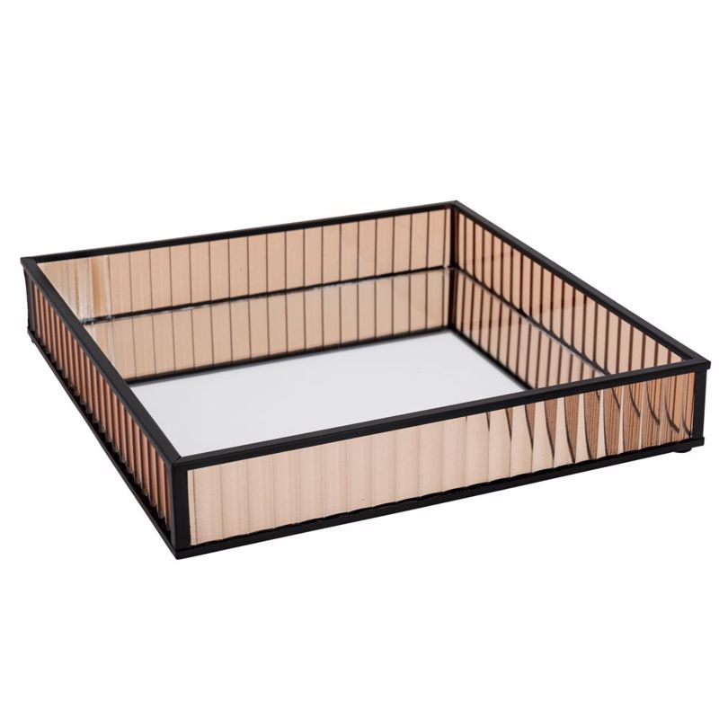 Iliadis Δίσκος Γυάλινος Μελί με Καθρέπτη και Μαύρες Μετ