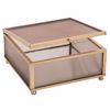 Iliadis Bizoutiera Metalliki Xrusi me Meli Gyali kai Kathrepti 13x13x6cm 89412