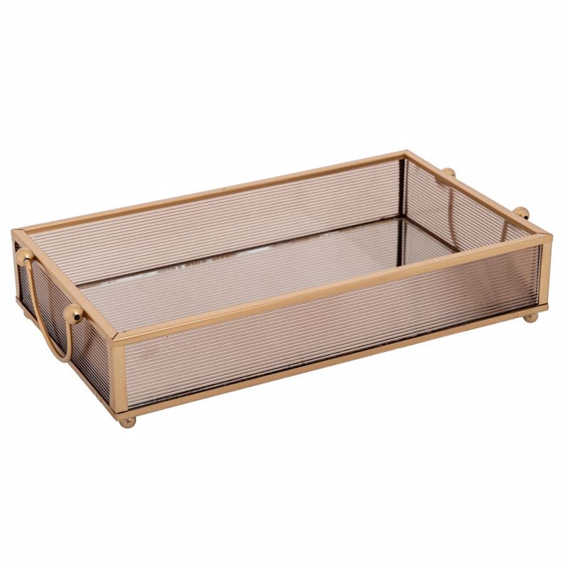 Διακοσμητικά Επιτραπέζια agiovlasitishome - ΣΗΜΑΝΤΙΚΟ: Σε περίπτωση διαφοράς τιμής από το κατάστημα ισχύει παντα και μόνο η τιμή του καταστήματος Iliadis Δίσκος Μεταλλικός Χρυσός με Μελί Γυαλί και Καθρ