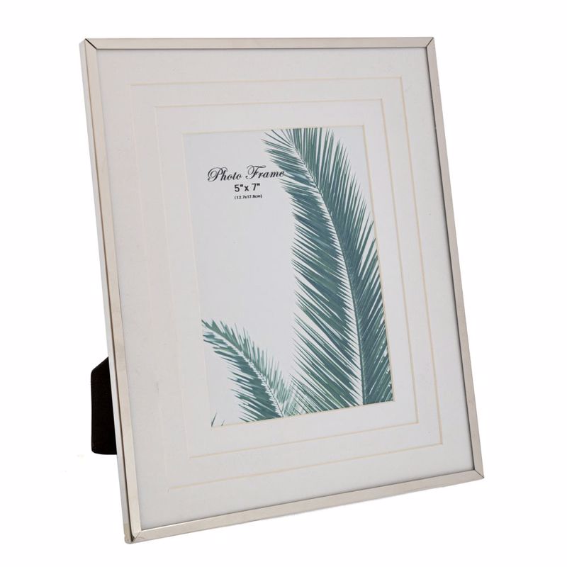 Iliadis Κορνίζα Μεταλλική Ασημί με Φαρδύ Λευκό Πλαίσιο 