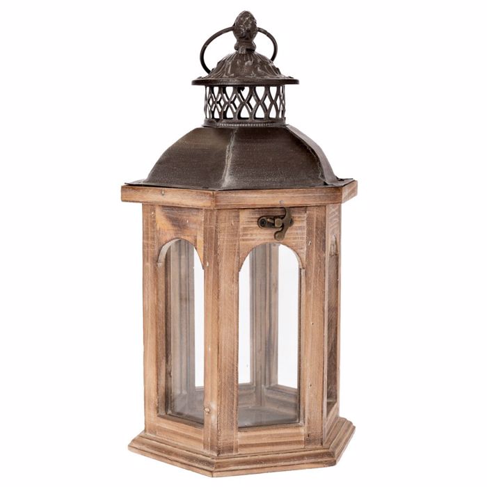 Iliadis Fanari Exagno Kafe me Mavri Metalliki Orofi 19x16.5x33.5cm 89550