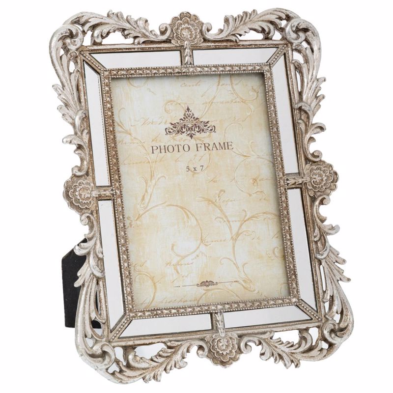 Iliadis Κορνίζα Σκαλιστή (13x18cm) Resin Ασημί 21x2x27c