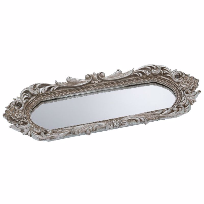 Iliadis - ΣΗΜΑΝΤΙΚΟ: Σε περίπτωση διαφοράς τιμής από το κατάστημα ισχύει παντα και μόνο η τιμή του καταστήματος Iliadis Δίσκος Σκαλιστός Resin Ασημί με Επιφάνεια Καθρέ