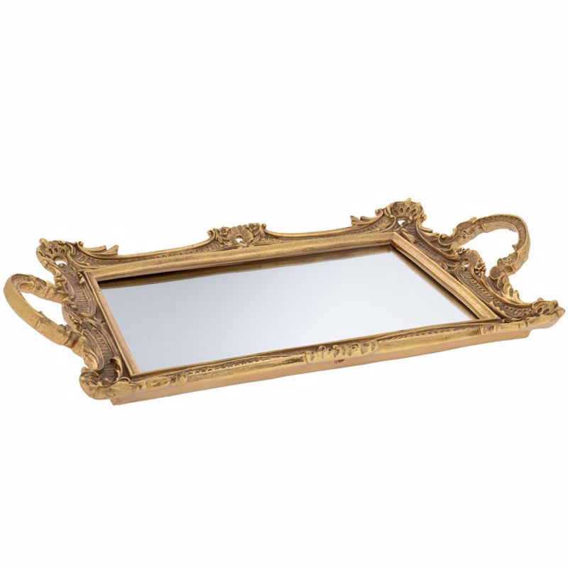 Διακοσμητικά Επιτραπέζια agiovlasitishome - ΣΗΜΑΝΤΙΚΟ: Σε περίπτωση διαφοράς τιμής από το κατάστημα ισχύει παντα και μόνο η τιμή του καταστήματος Iliadis Δίσκος Resin Μπρονζέ με Επιφάνεια Καθρέπτη και