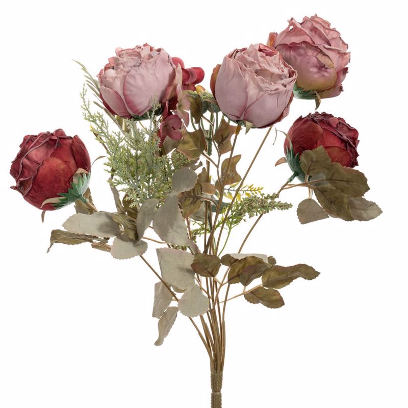 Iliadis Ροζ Μπουκέτο με Τριαντάφυλλα Χ7 42cm 89837