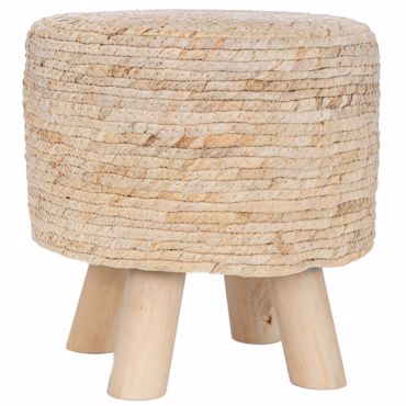 Iliadis Σκαμπό Πλεκτό Μπεζ Φ29x26cm 90094