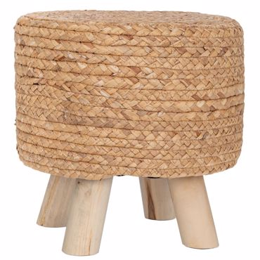 Iliadis Σκαμπό Πλεκτό Καφέ Natural Φ29x26cm 90095