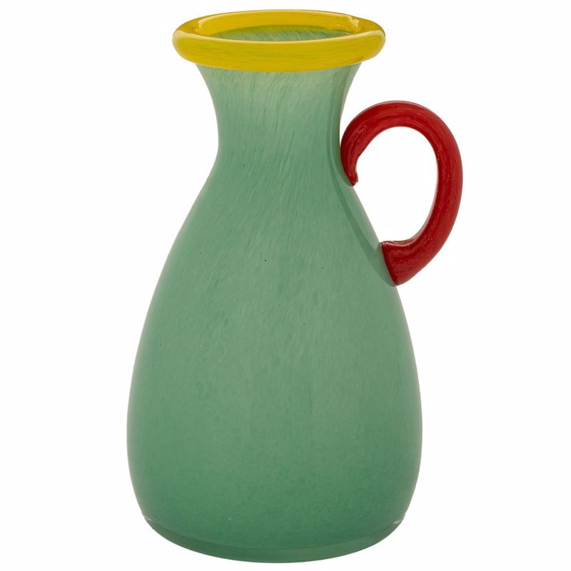 Διακοσμητικά Επιτραπέζια agiovlasitishome - ΣΗΜΑΝΤΙΚΟ: Σε περίπτωση διαφοράς τιμής από το κατάστημα ισχύει παντα και μόνο η τιμή του καταστήματος Iliadis Χειροποίητο Βάζο Γυάλινο Λαδί 13x9x21cm 90110