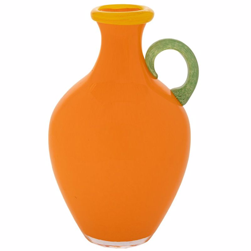 Iliadis - ΣΗΜΑΝΤΙΚΟ: Σε περίπτωση διαφοράς τιμής από το κατάστημα ισχύει παντα και μόνο η τιμή του καταστήματος Iliadis Χειροποίητο Βάζο Γυάλινο Πορτοκαλί 18x7x27cm 90