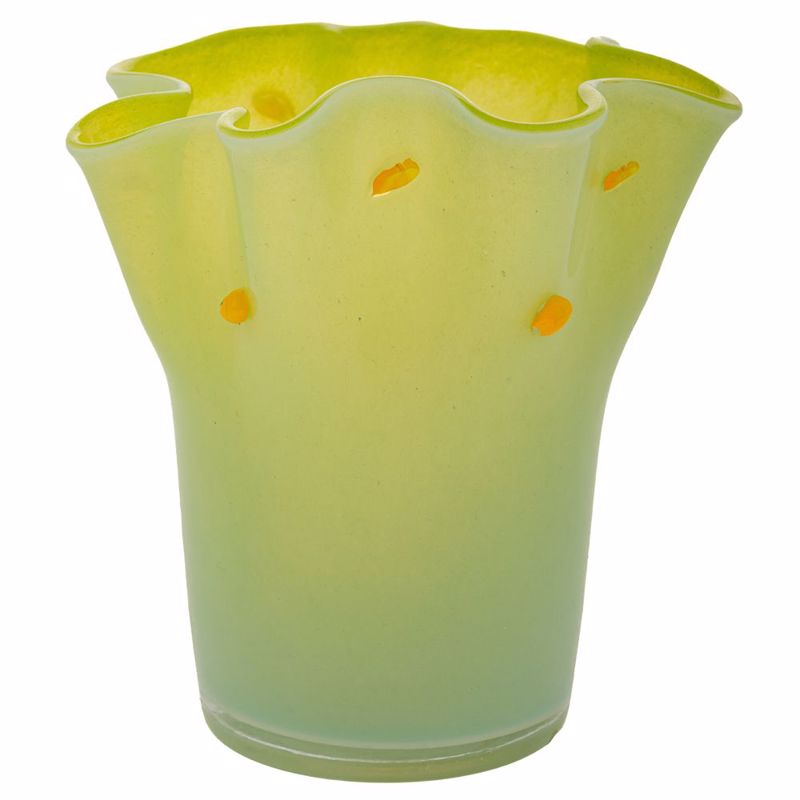 Iliadis - ΣΗΜΑΝΤΙΚΟ: Σε περίπτωση διαφοράς τιμής από το κατάστημα ισχύει παντα και μόνο η τιμή του καταστήματος Iliadis Χειροποίητο Βάζο Γυάλινο Πράσινο 20x20cm 90113