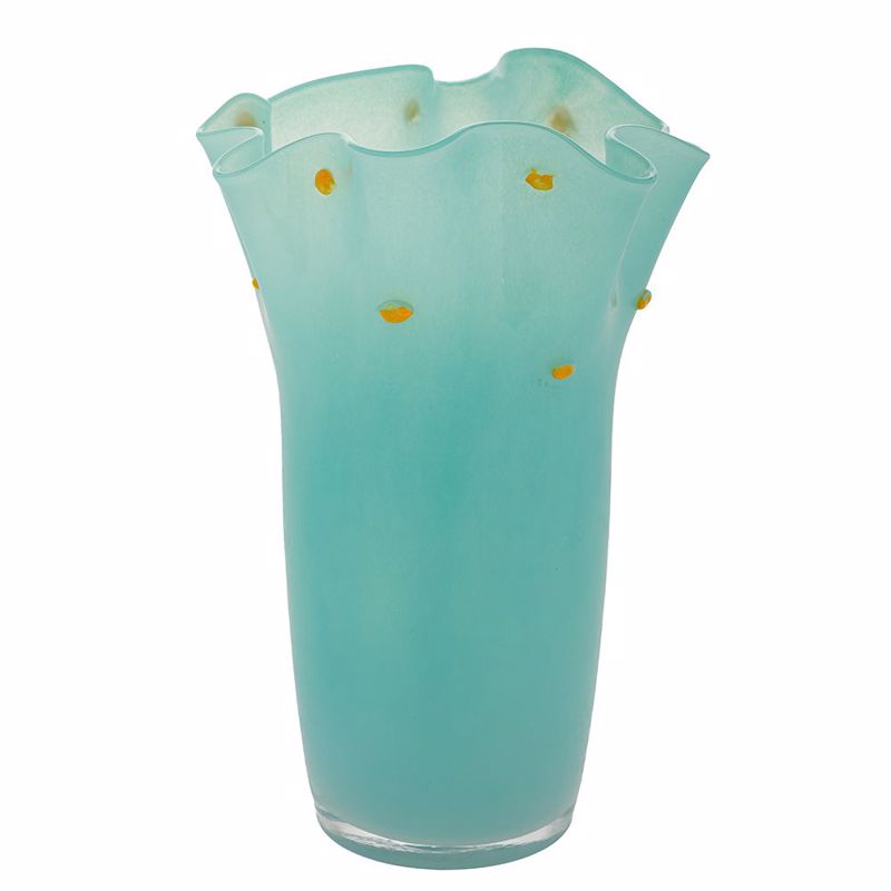 Iliadis Χειροποίητο Βάζο Γυάλινο Σιέλ 23x32cm 90115