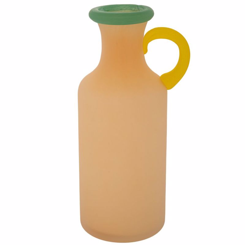 Iliadis Χειροποίητο Βάζο Γυάλινο Σομόν 13x7x25cm 90117