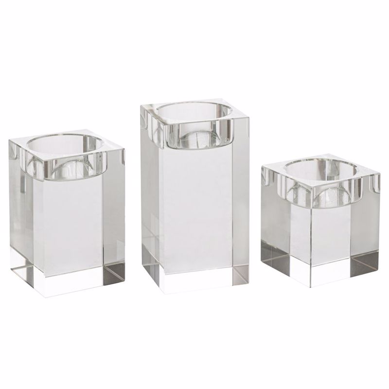 Iliadis Σετ των 3 Κηροπήγιο για Ρεσώ Κρυστάλλινο 5x5x10