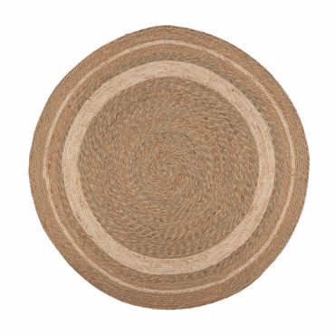 Iliadis Στρογγυλό Χαλί Γιούτα Δίχρωμο Φ120cm 90153