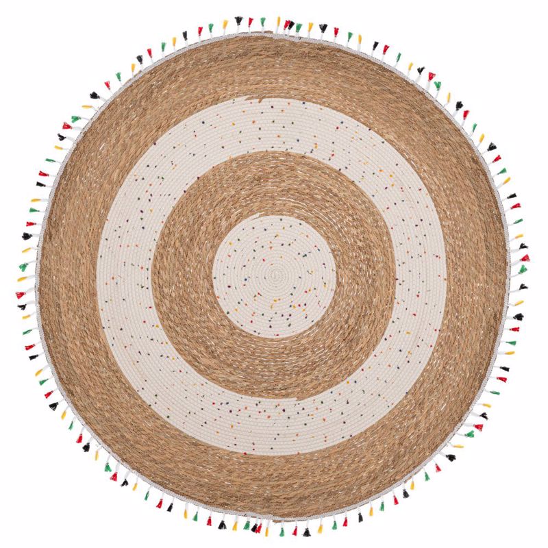 Iliadis - ΣΗΜΑΝΤΙΚΟ: Σε περίπτωση διαφοράς τιμής από το κατάστημα ισχύει παντα και μόνο η τιμή του καταστήματος Iliadis Στρογγυλό Χαλί Γιούτα με Κρόσσια Πολύχρωμα Φ150