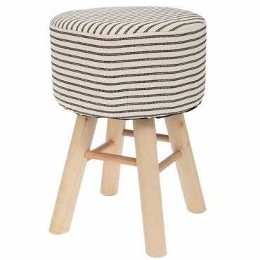 Iliadis Σκαμπό Υφασμάτινο με Ξύλινα Πόδια Φ28x34cm 90230